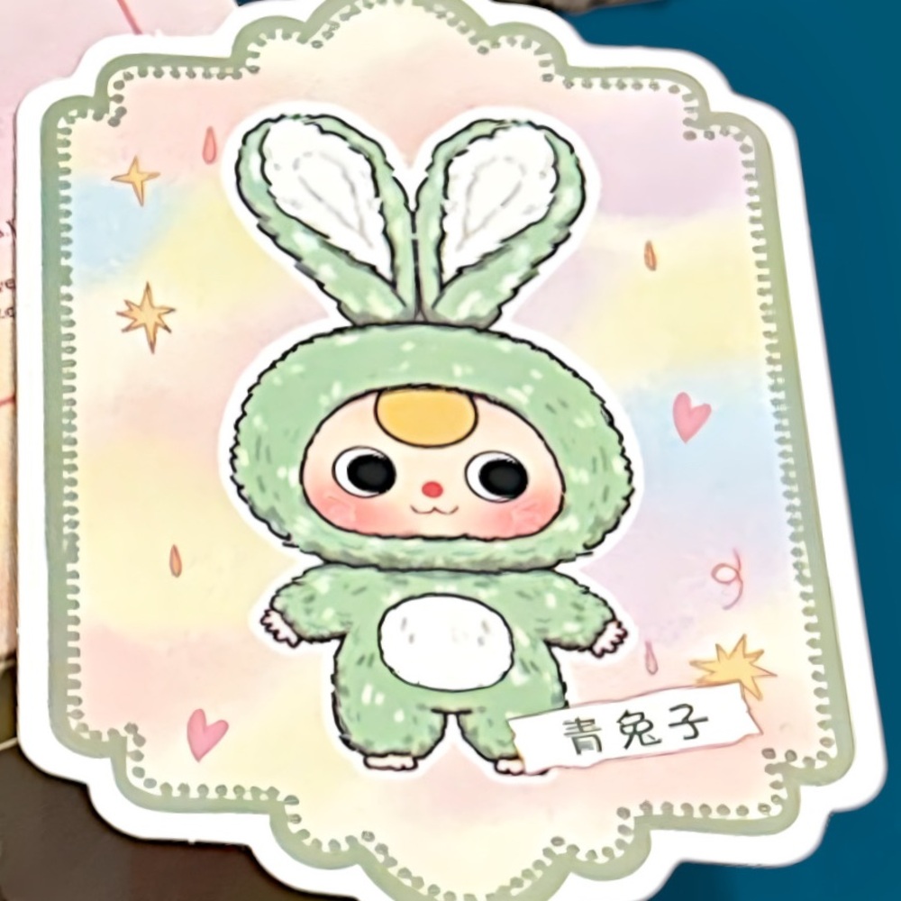Baby Three Macaron Rabbit Stuffed Pendant - Picture 9 of 16